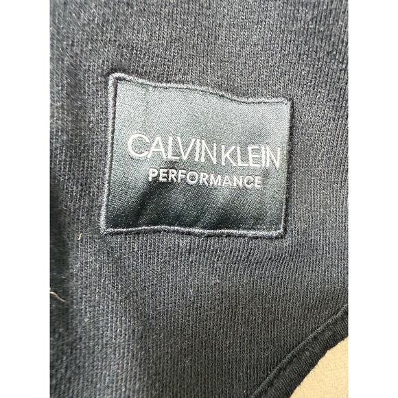 Black Cropped Hoodie NWOT Calvin Klein Performance Women Size Medium Preppy - Picture 4 of 9